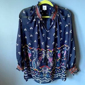 Cabi sheer printed top